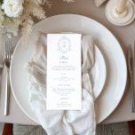 Invitation Menu classique Mariage Crest Floral Dinner Menu<br><div class="desc">c</div>