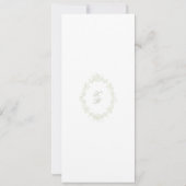Invitation Menu classique Mariage Crest Floral Dinner Menu (Dos)