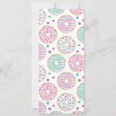 Invitation Menu Couleur Motif de beignes (Dos)