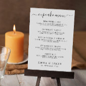 Invitation Menu Cupcake Minimaliste Signal Mariage