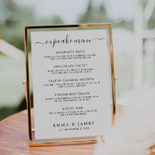 Invitation Menu Cupcake Minimaliste Signal Mariage