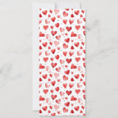Invitation Menu de Baby Shower Ours de la Saint-Valentin (Dos)
