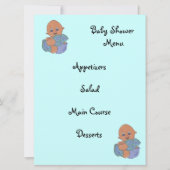 Invitation menu de babyshower (Devant)