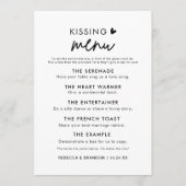 Invitation Menu de baiser minimaliste Mariage moderne Invitat (Devant)