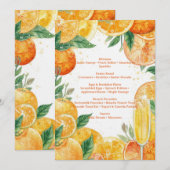 Invitation Menu de Brunch Vibrant Mimosa – Citron Aquarelle (Devant / Derrière)