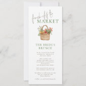 Invitation Menu de Fête de Mariage Frais du Marché (Devant)