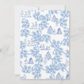 Invitation Menu de fête prénatale romantique pour bébé fille  (Dos)