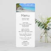 Invitation Menu de la belle plage tropicale turquoise (Debout devant)