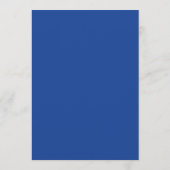 Invitation Menu de l'événement Bleu et Or (Dos)