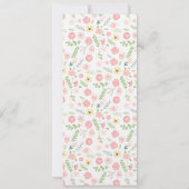 Invitation Menu de mariage à couronne florale monogramme (Dos)