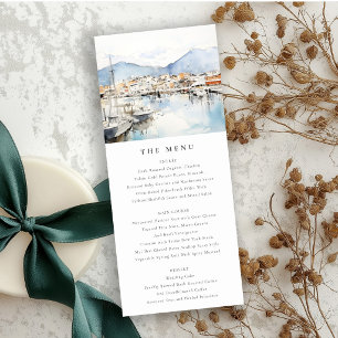 Invitation Menu de mariage à l'aquarelle d'Ushuaia, Argentine