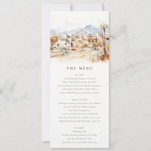 Invitation Menu de mariage à l'aquarelle paysage de Tucson Ar
