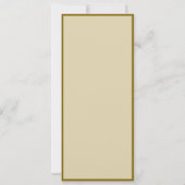 Invitation Menu de mariage à monogramme aquarelle beige chic (Dos)