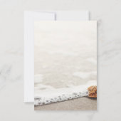 Invitation Menu de mariage Beach Waves (Dos)