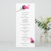 Invitation Menu de mariage Burning Bloom Elegance (Debout devant)