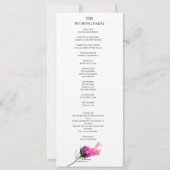 Invitation Menu de mariage Burning Bloom Elegance (Dos)