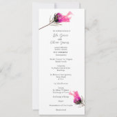 Invitation Menu de mariage Burning Bloom Elegance (Devant)