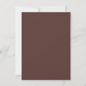 Invitation Menu de mariage calligraphié Choco Brown Ivory Cla (Dos)