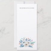 Invitation MENU DE MARIAGE Fleur Blanche Amour Éternel KRAFT (Dos)