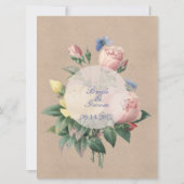 Invitation Menu de mariage Jardin de Roses Anglaise (Dos)