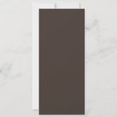 Invitation Menu de mariage marron foncé et or — Luxe minimali (Dos)