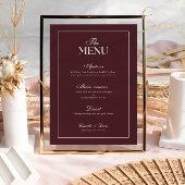 Invitation Menu de mariage moderne en Bourgogne