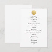 Invitation Menu de mariage océan en feuille d'or faux coquill (Devant / Derrière)