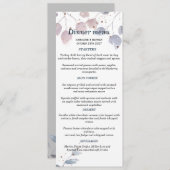 Invitation Menu de mariage simple et élégant avec verdure (Devant / Derrière)