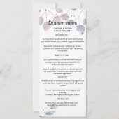 Invitation Menu de mariage simple et élégant avec verdure (Devant)