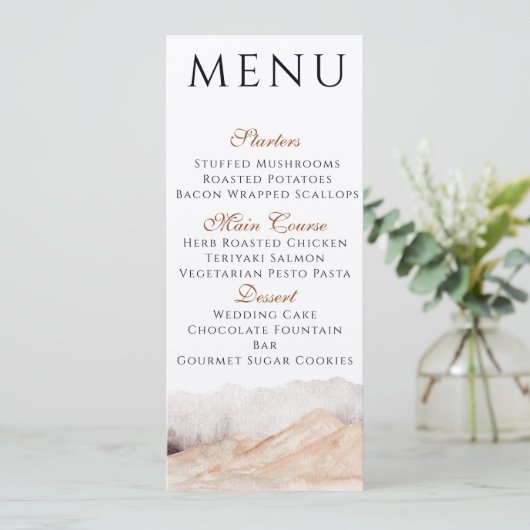 Invitation Menu de Mountain View (Debout devant)