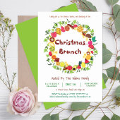 Invitation Menu de Noël de Fruits & Légumes Frais