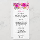 Invitation Menu de printemps Fleur sauvage coloré (Devant)