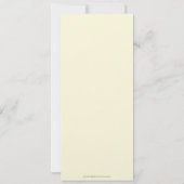 Invitation Menu de réception de mariage avec timbre décoratif (Dos)