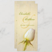 Invitation Menu de réception de mariage de dîner de bourgeon  (Devant / Derrière)