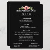 INVITATION MENU DE RÉCEPTION DE MARIAGE PERSONNALISABLE (Devant / Derrière)