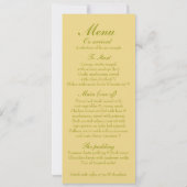 Invitation Menu de réception de mariage rose blanche bouton (Dos)