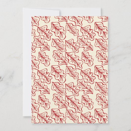 Invitation Menu de réception Mariage campagnard rouge et turq (Dos)