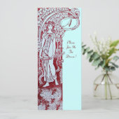 Invitation MENU DE RESTAURANT MONOGRAMME Bleu Marron Dîner, B (Debout devant)