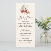 Invitation Menu des Fêtes de Traitements sucrés imprimable (Debout devant)