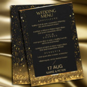 Invitation Menu des parkles noires de luxe moderne