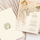 Invitation Menu Dîner Mariage Art Nouveau par Mucha