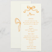 Invitation Menu Dîner Mariage Tiré À La Main Des Vaches Whims (Devant / Derrière)
