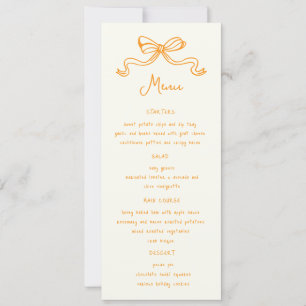 Invitation Menu Dîner Mariage Tiré À La Main Des Vaches Whims