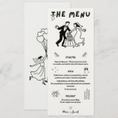 Invitation Menu d'Invitation – Mariage Intime (Devant / Derrière)