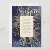 Invitation Menu double face doré romantique (Dos)