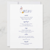 Invitation Menu du dîner au vin blanc citron Al Fresco (Devant)