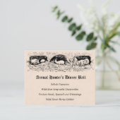 Invitation Menu du dîner de jeu de balle de chasseur à l'anci (Debout devant)