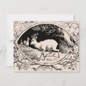 Invitation Menu du dîner de jeu de balle de chasseur à l'anci (Dos)