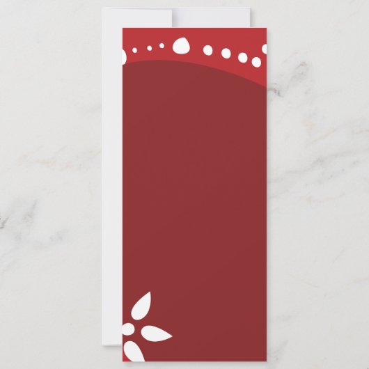 Invitation Menu du dîner de la Saint-Valentin sur mesure (Dos)