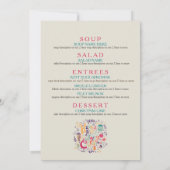 Invitation Menu du dîner de Noël Holly Jolly (Dos)